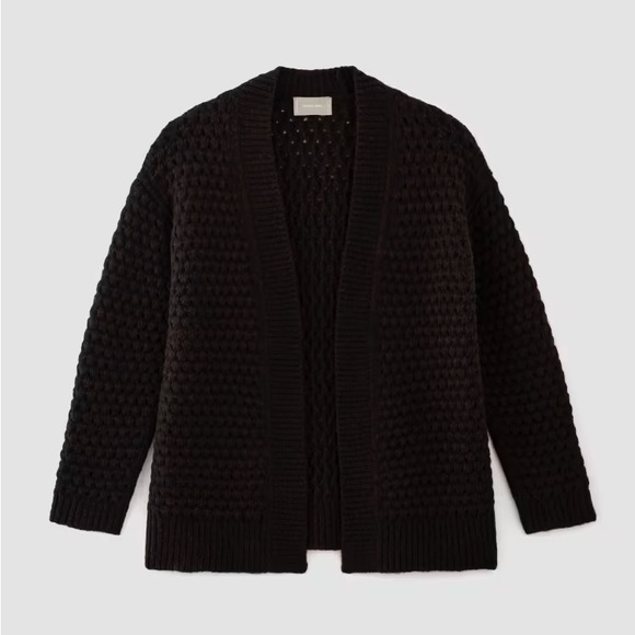 🖤EVERLANE THE CLOUD OVERSIZED TEXTURED CARDIGAN IN BLACK M L - Picture 5 of 7